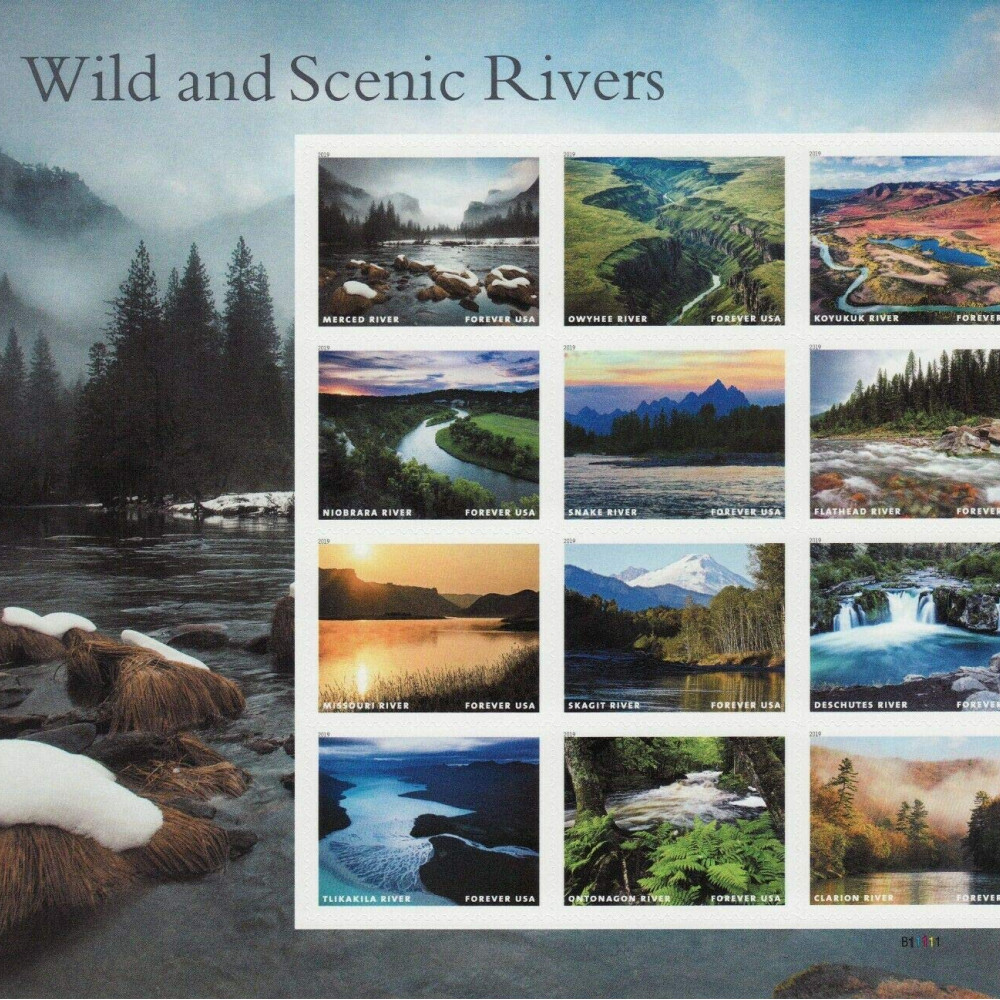 2019 US Wild And Scenic Rivers Forever First Class Postage Stamps
