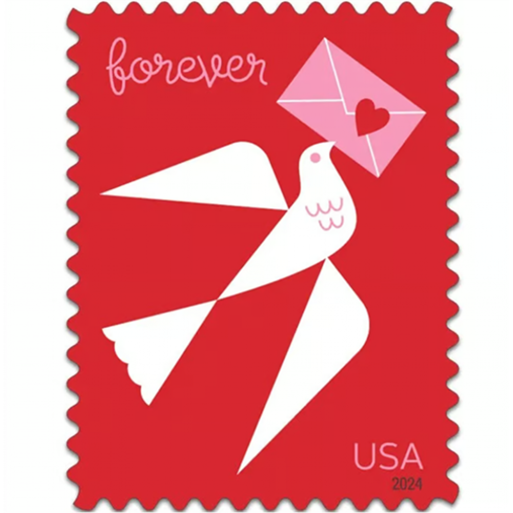 2024 Carrier pigeon love forever stamps