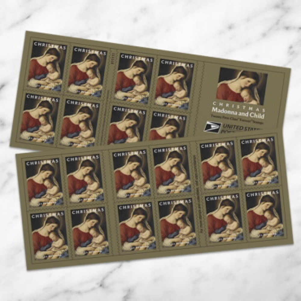 2024 usps Christmas Madonna and Child Forever Stamps Book of 20