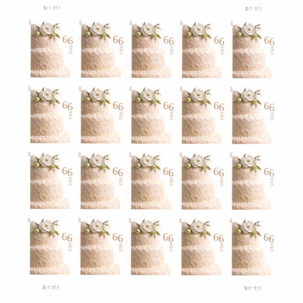 2014 US Wedding Cake Postage Stamps